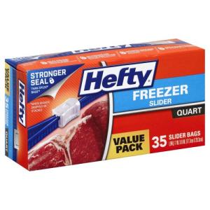 HEFTY SLIDER BAG QUART FRZR 35C