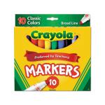 CRAYOLA CLASS CLR BROAD LN 10PK