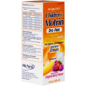 MOTRIN CHILDREN DYEFR BRRY 4Z