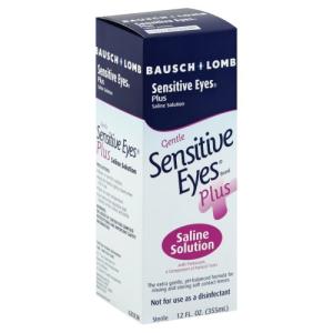 B&L SENS EYES PLUS SALINE 12 OZ