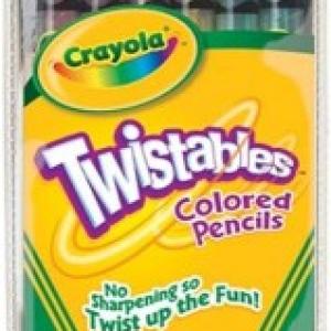 CRAYOLA TWIST PENCIL 12CT
