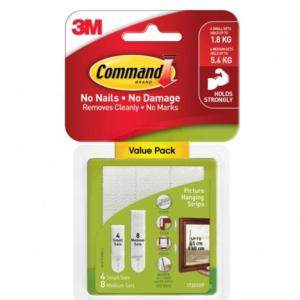 3M COMMAND HANG STRIPS 12CT