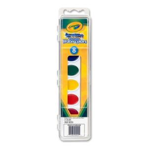 CRAYOLA WASH WTR CLRS 8 PAN/1BR