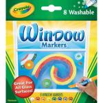 CRAYOLA WSH WINDOW MARKERS 8CT