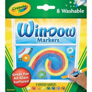 CRAYOLA WSH WINDOW MARKERS 8CT
