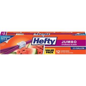HEFTY SLIDER BAG JUMBO 2.5G 12C