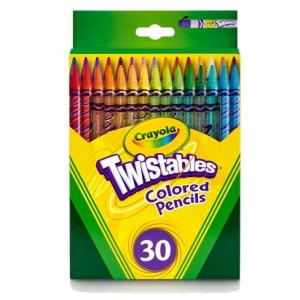 CRAYOLA TWISTABLE CLR PENCIL 30