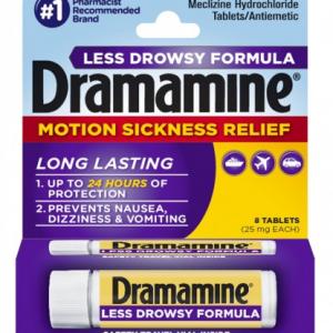 DRAMAMINE TABS 8CT LESS DROWSY