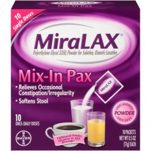 MIRALAX SINGLE DOSE 17GM/10CT