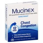 MUCINEX SE 20 CT 600 MG