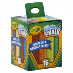 CRAYOLA SIDEWALK CHALK 16CT
