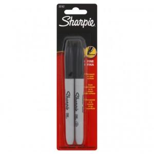 SHARPIE FINE BLACK 2CT