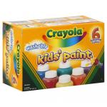 CRAYOLA WASH KID PAINT 6/2OZBTL