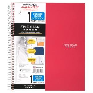 MEAD 5 STAR 1 SUBJECT 100 SHEET