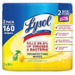 LYSOL WIPE LEM/LIM 2-80CT 2PK
