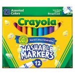 CRAYOLA MARKERS WASHBLE 12CT