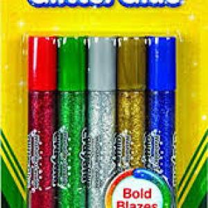 CRAYOLA WASH GLITTR GLUE 5COLOR
