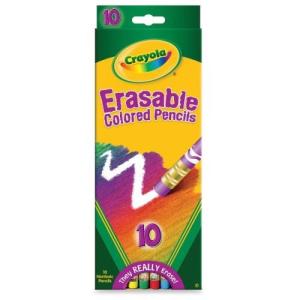 CRAYOLA 10CT ERASE COLOR PENCIL