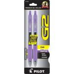 PILOT G-2 PEN PURPLE FINE 2CT