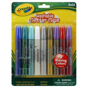 CRAYOLA 9CT BOLD GLITTER GLUE