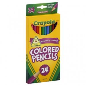 CRAYOLA COLOR PENCIL LONG 24 CT