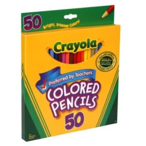 CRAYOLA COLORED PENCILS 50 CT